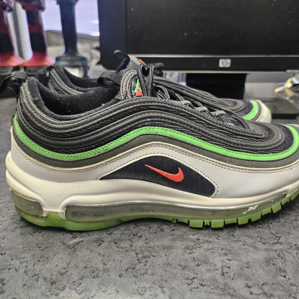 Nike Air Max 97 Black Green Sneakers 7Y